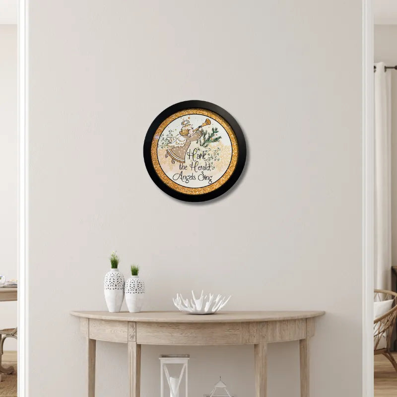 10" Round Wood Frame - Black