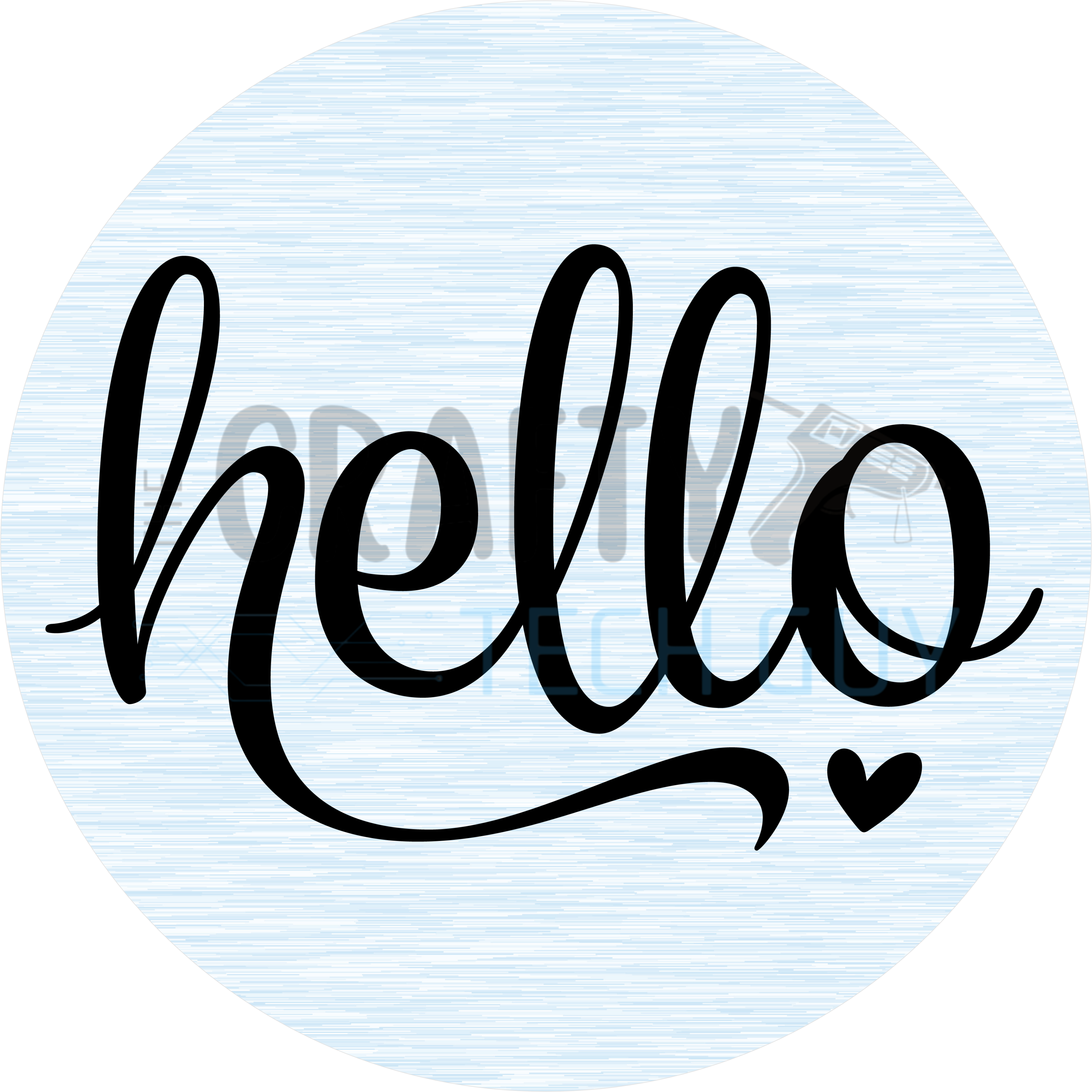 Simple Hello Round Door Sign – Neutral Home Accent Sign