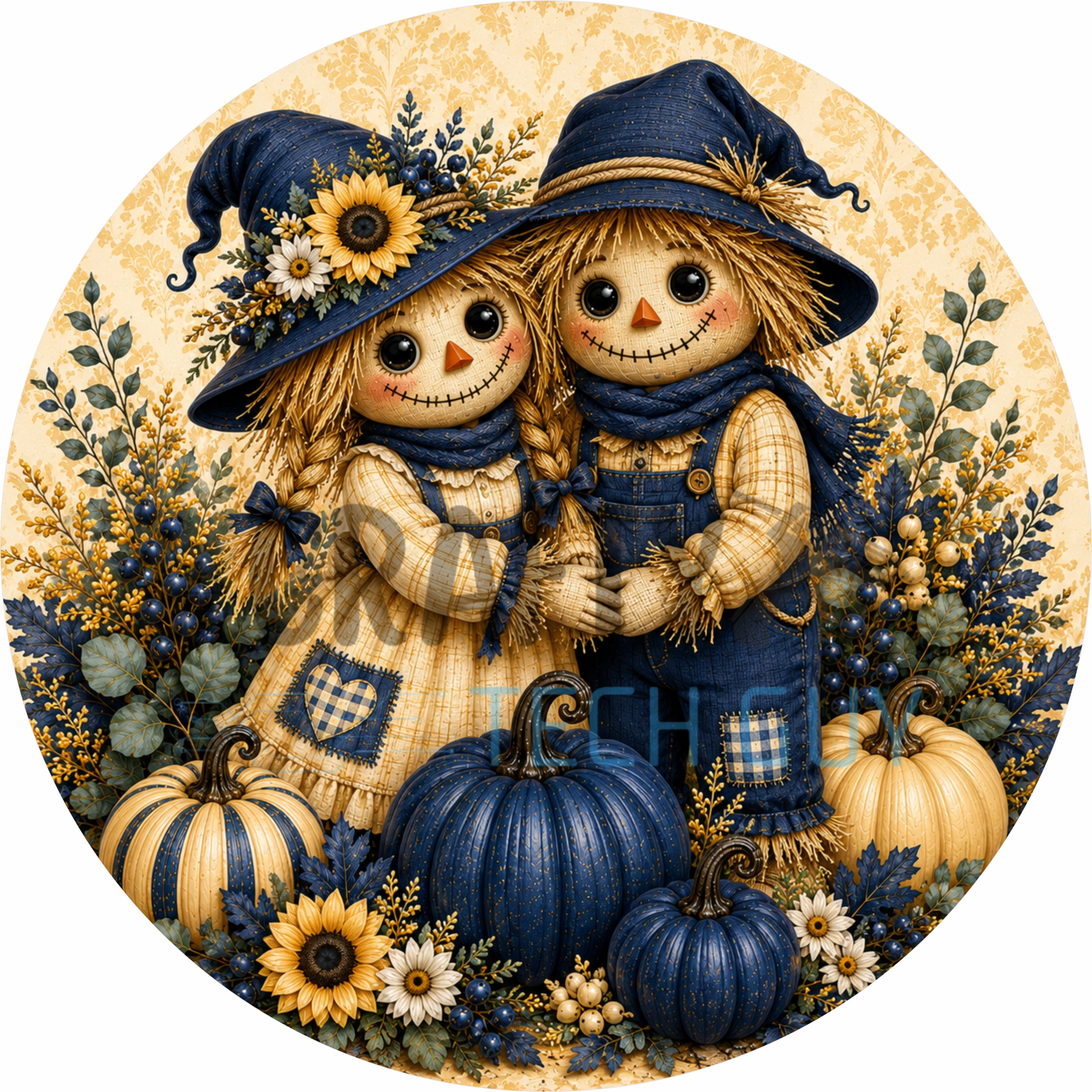 Letrero fantasma de cuadros vichy rosas con piruleta y lazos: una bonita decoración de pared para Halloween.
