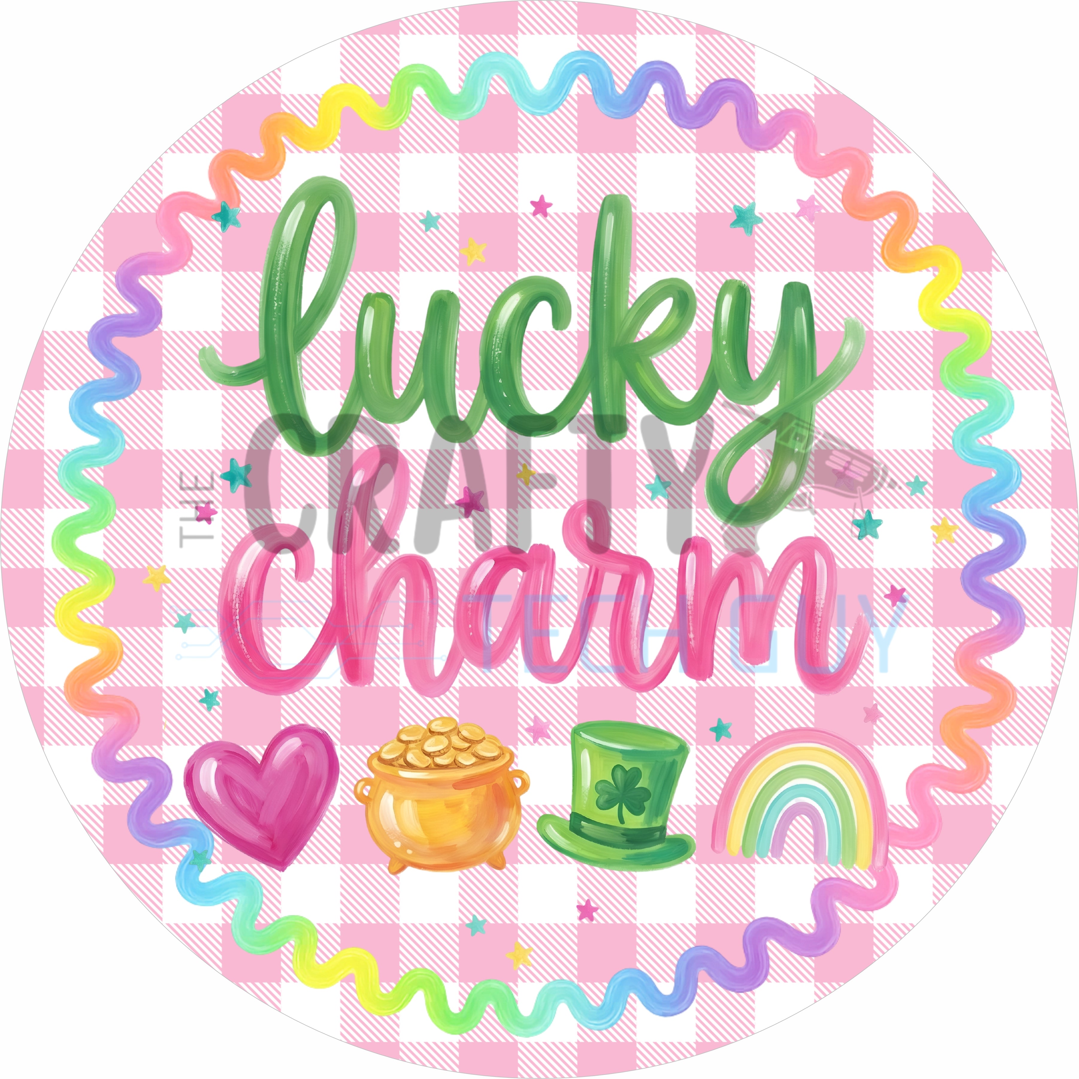 Lucky Charm St. Patrick’s Day Round Wreath Sign