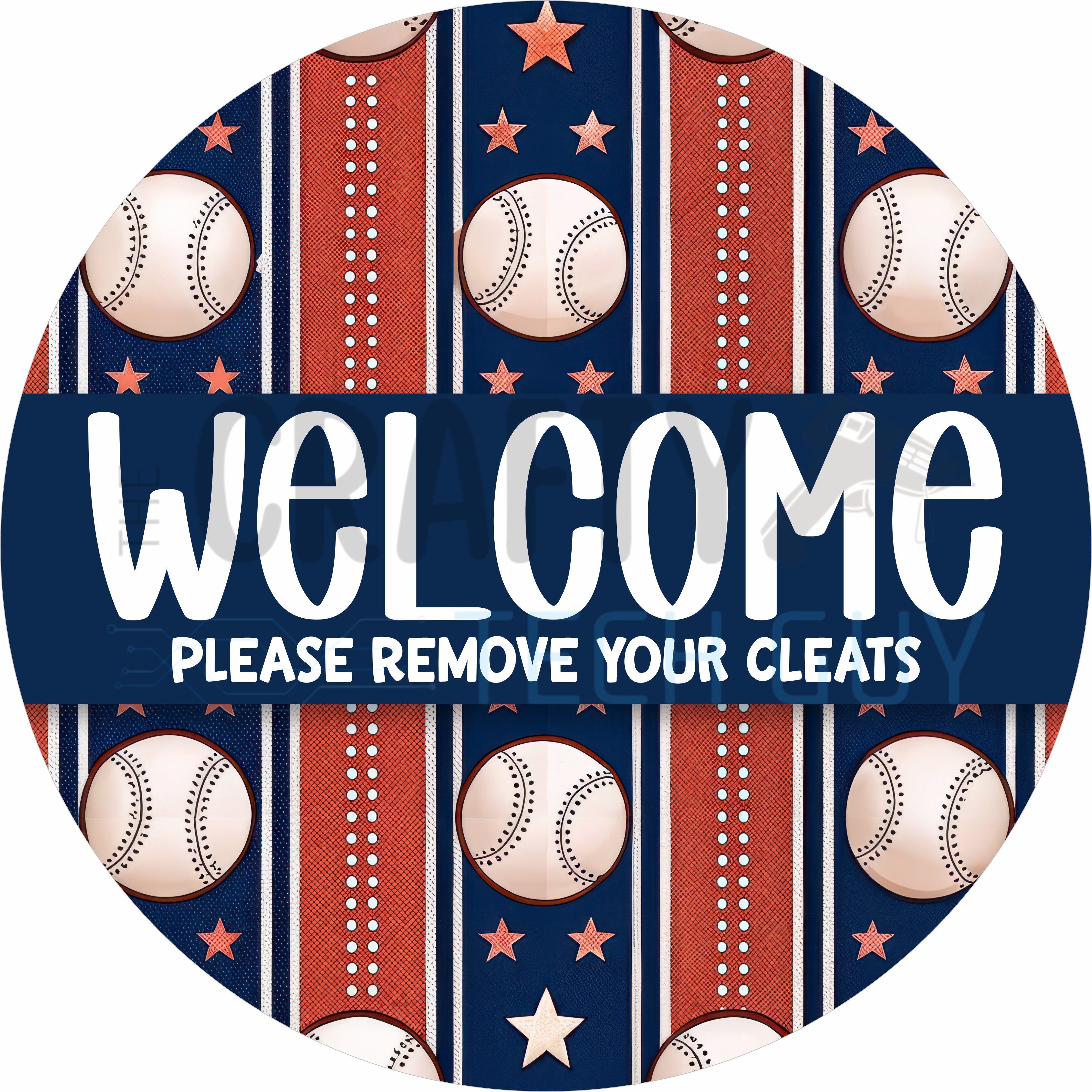 If We’re Not Home Check the Field Baseball Design | Red Stitch Stripes and Playful Lettering Perfect for Baseball Families and Fans (Copy)