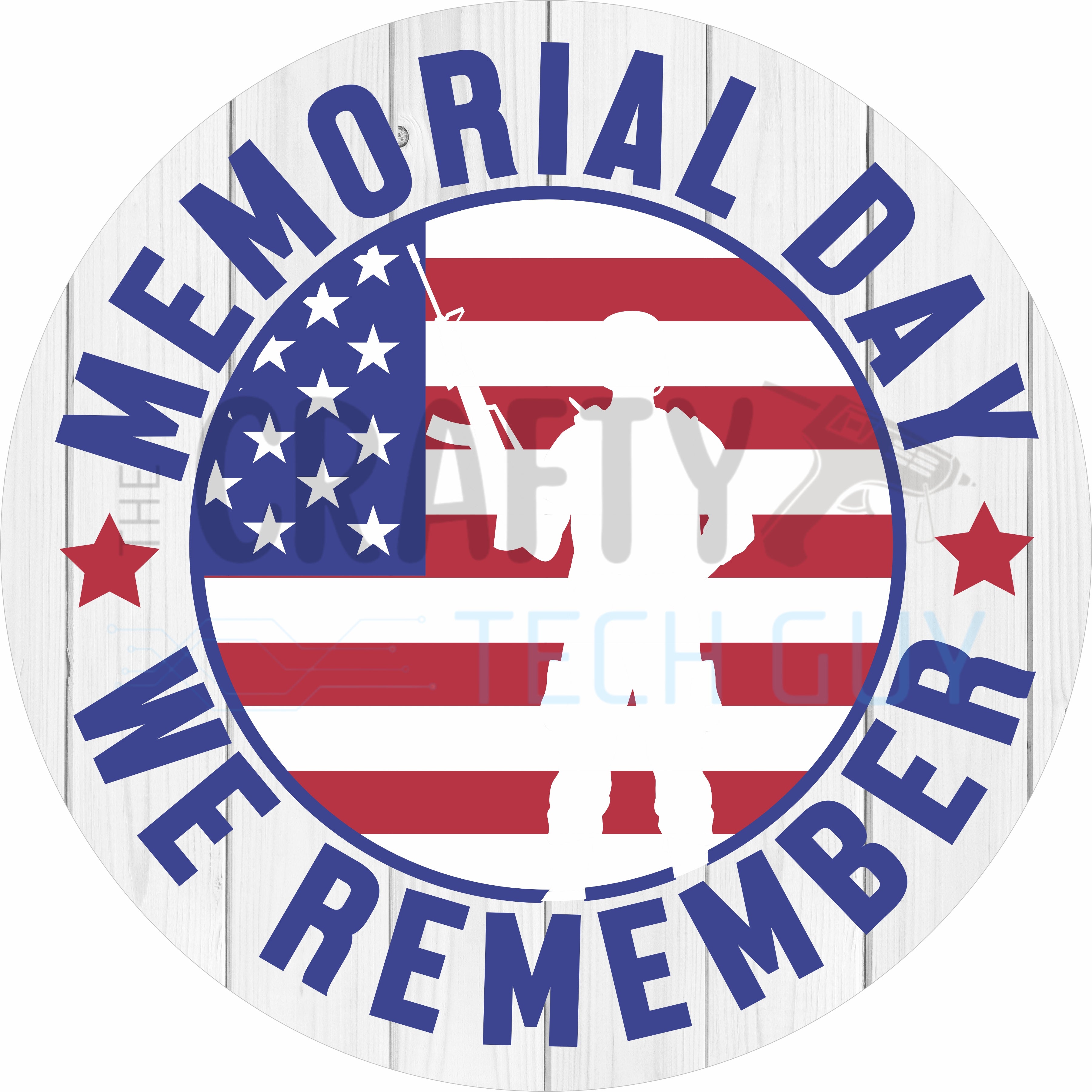 Happy Memorial Day Patriotic Round Sign