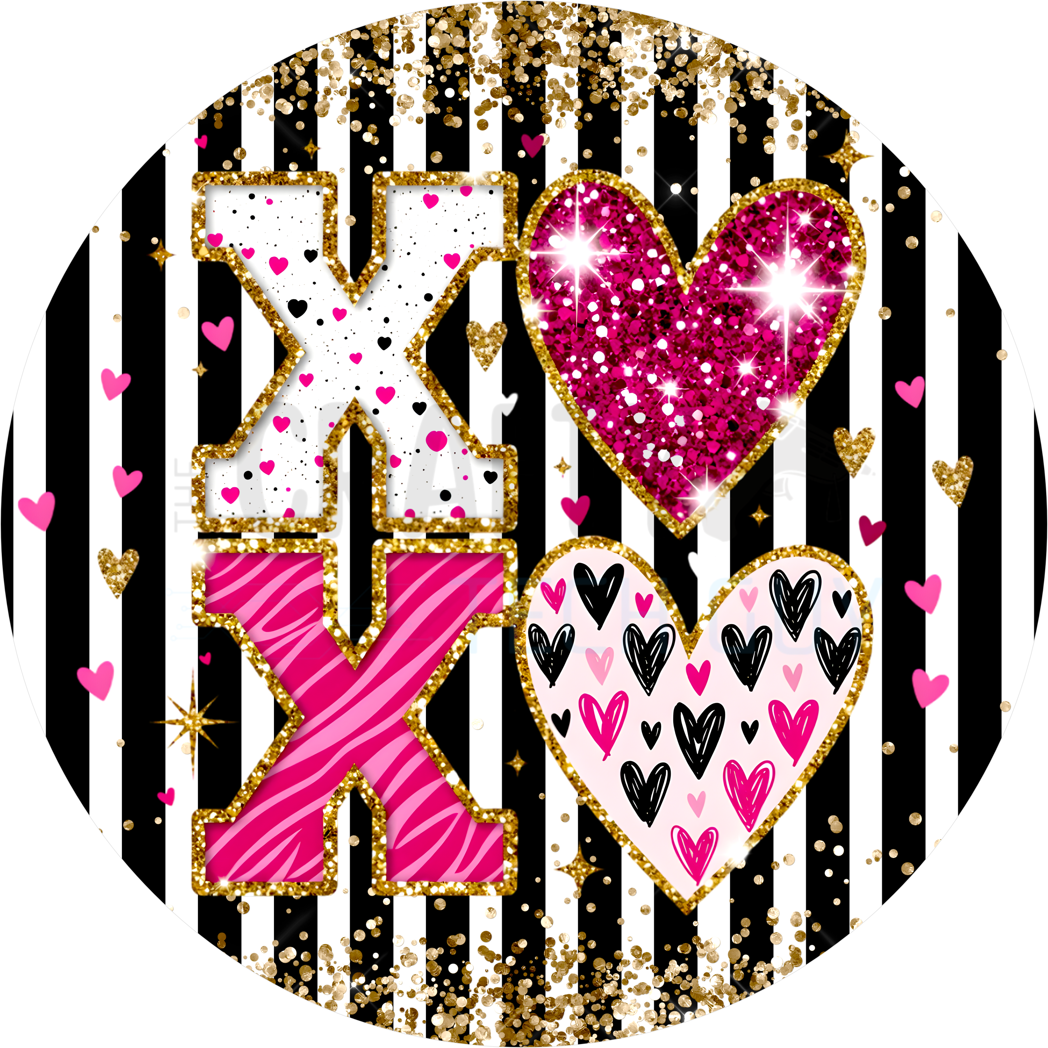 Glam XO Hearts Valentine Wreath Sign