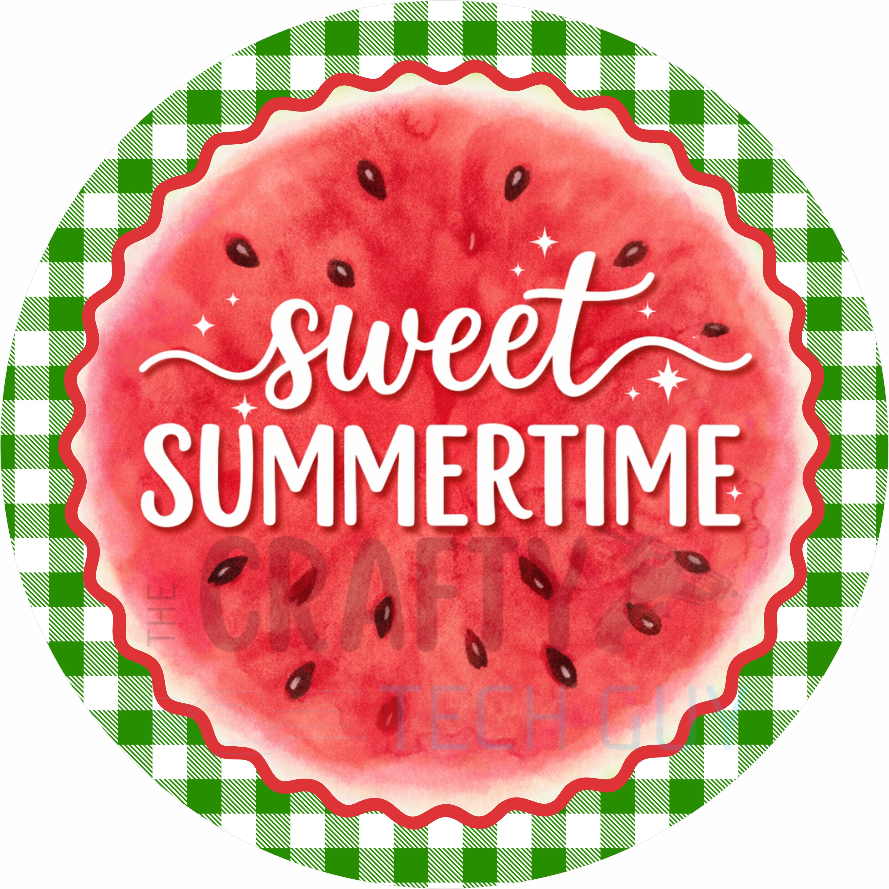 Sweet Summertime Watermelon Round Wreath Sign