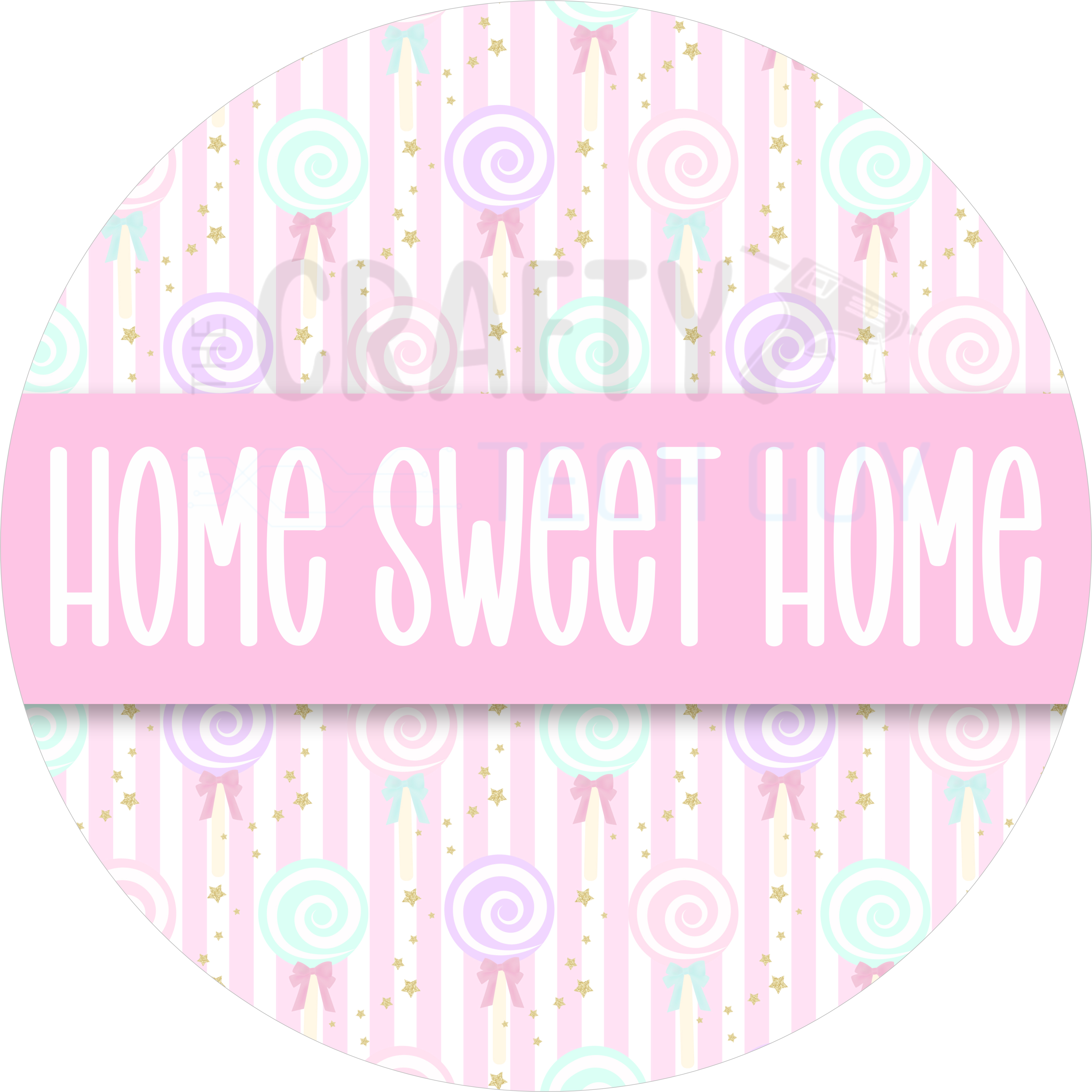Pastel Lollipop Candy Home Welcome Sign