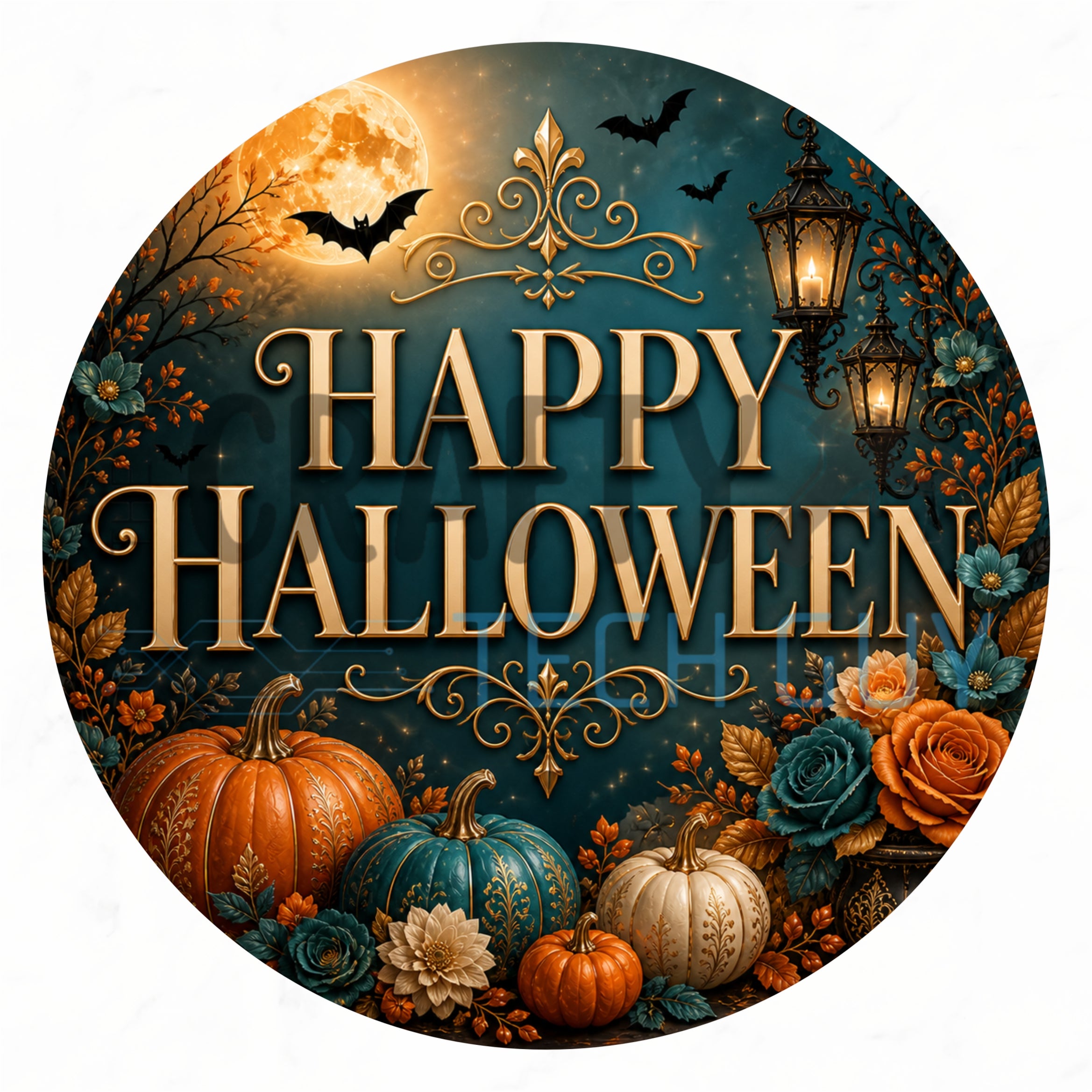 Letrero fantasma de cuadros vichy rosas con piruleta y lazos: una bonita decoración de pared para Halloween.