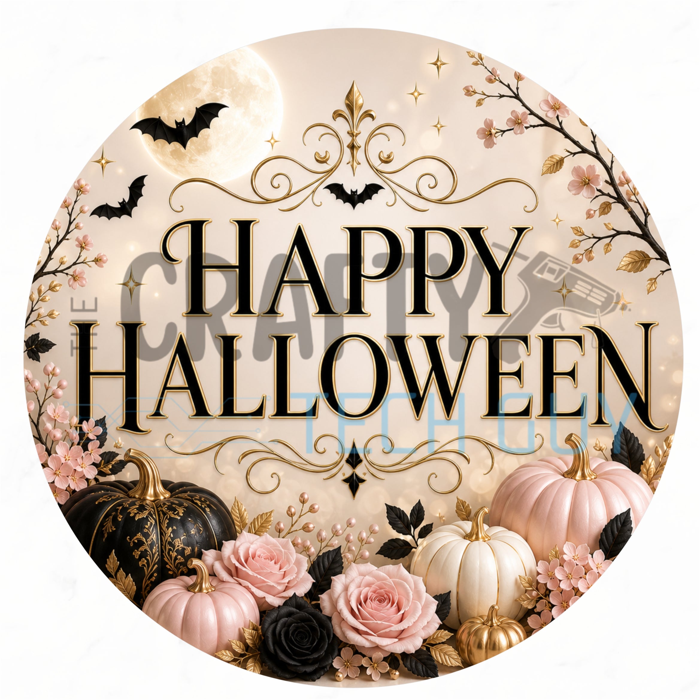 Letrero fantasma de cuadros vichy rosas con piruleta y lazos: una bonita decoración de pared para Halloween.