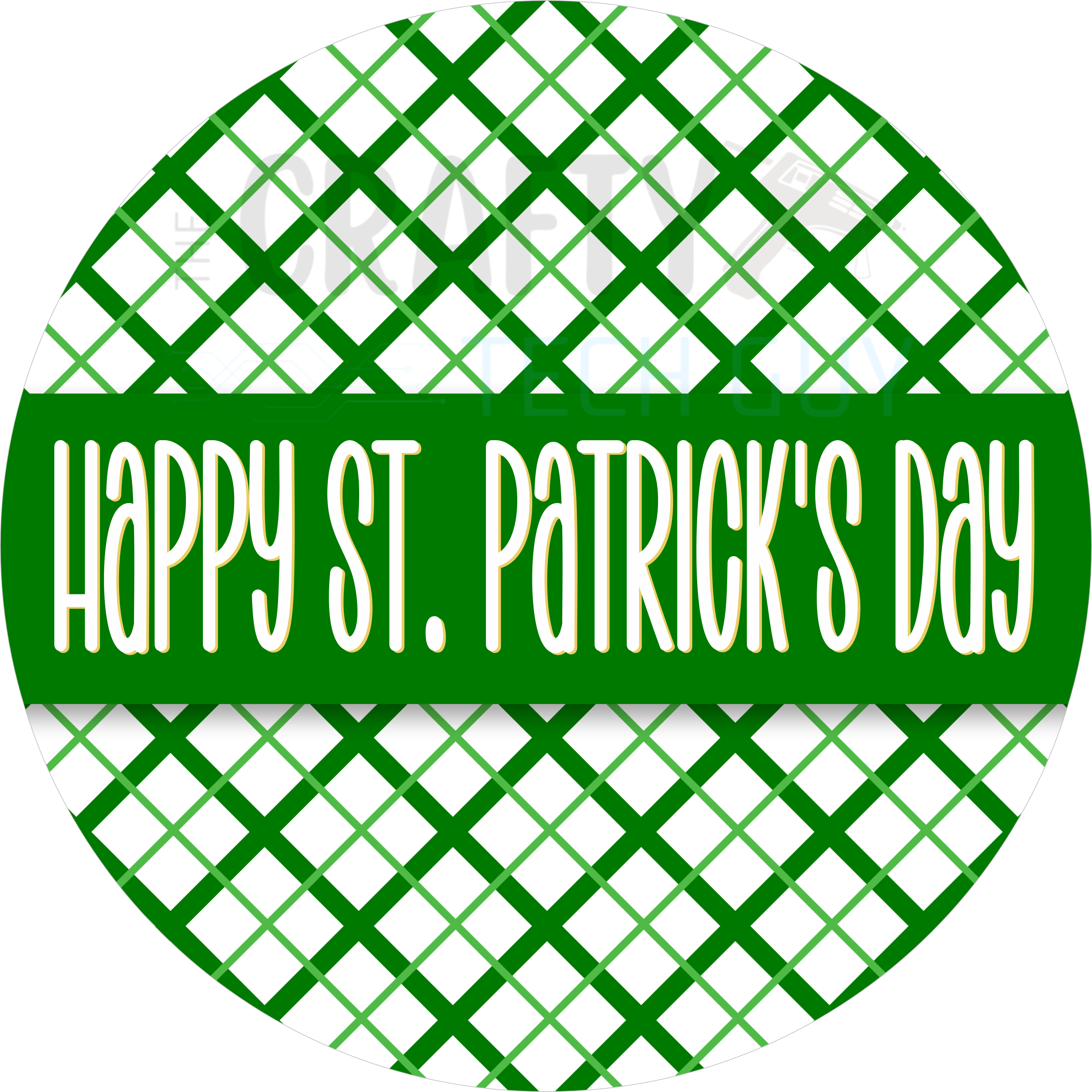 Green Plaid St. Patrick’s Day Door Sign