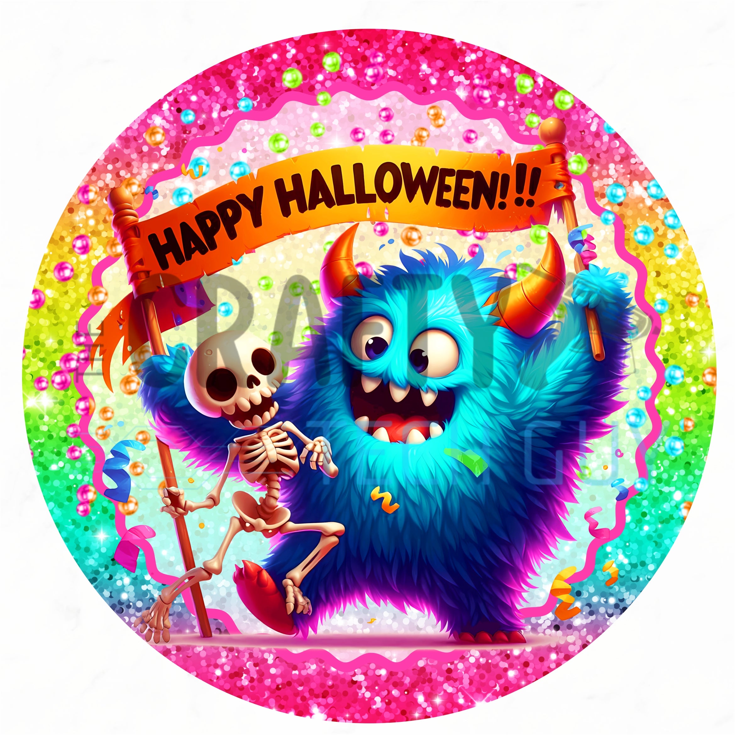 Letrero fantasma de cuadros vichy rosas con piruleta y lazos: una bonita decoración de pared para Halloween.
