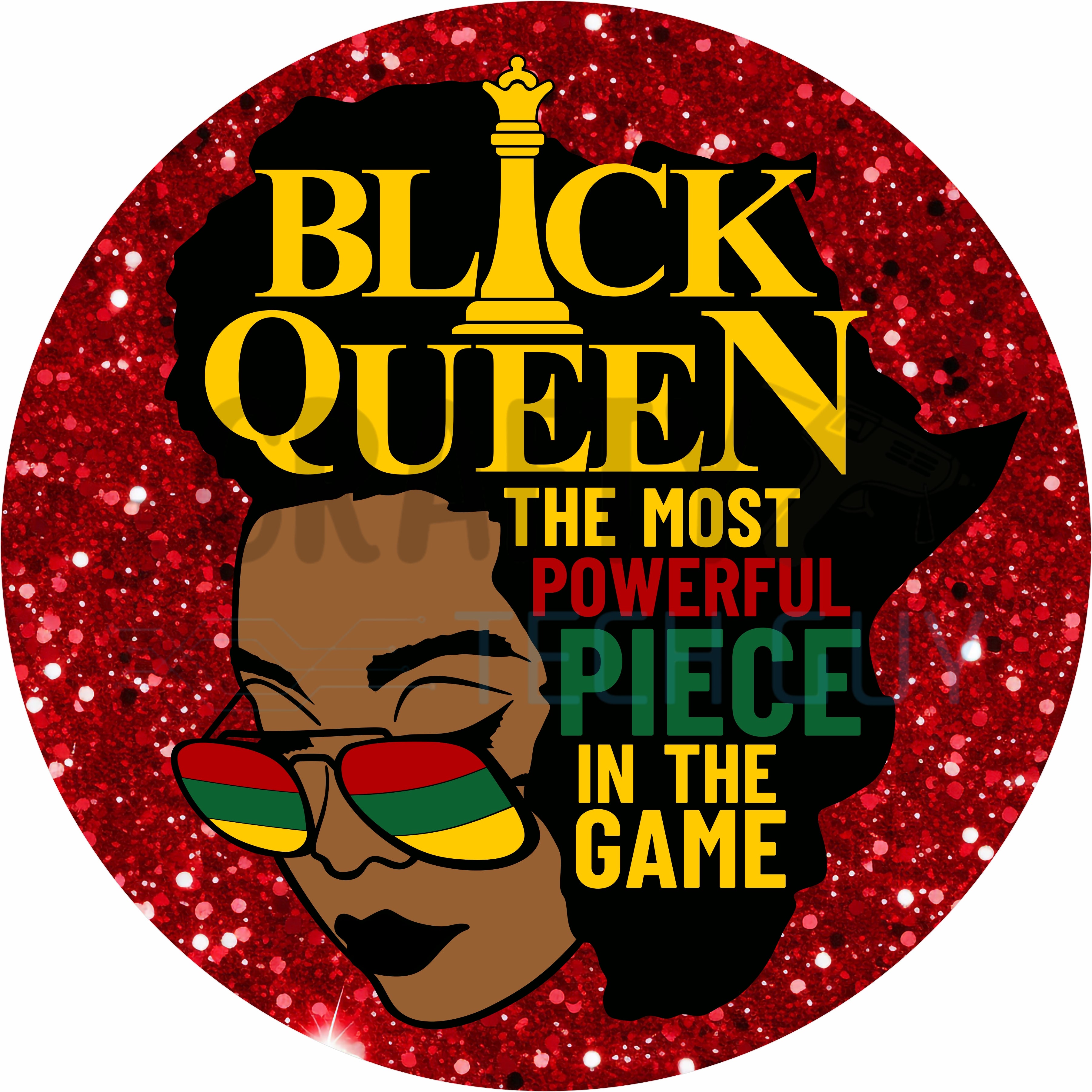Black History Black Queen The Most Powerful Piece Round Sign