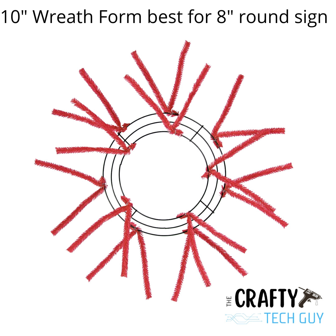 a drawing of a circular object with red crayons on it