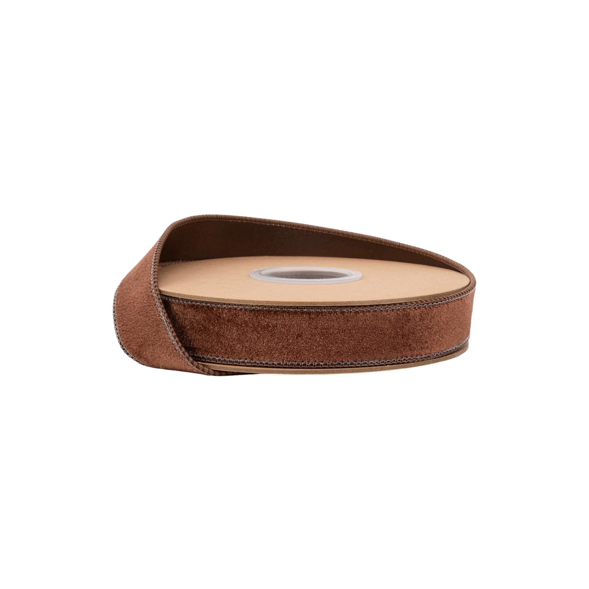 1 Inch 10 Yard Brown Wired Heritage Velvet Ribbon Solid Chocolate on Spool