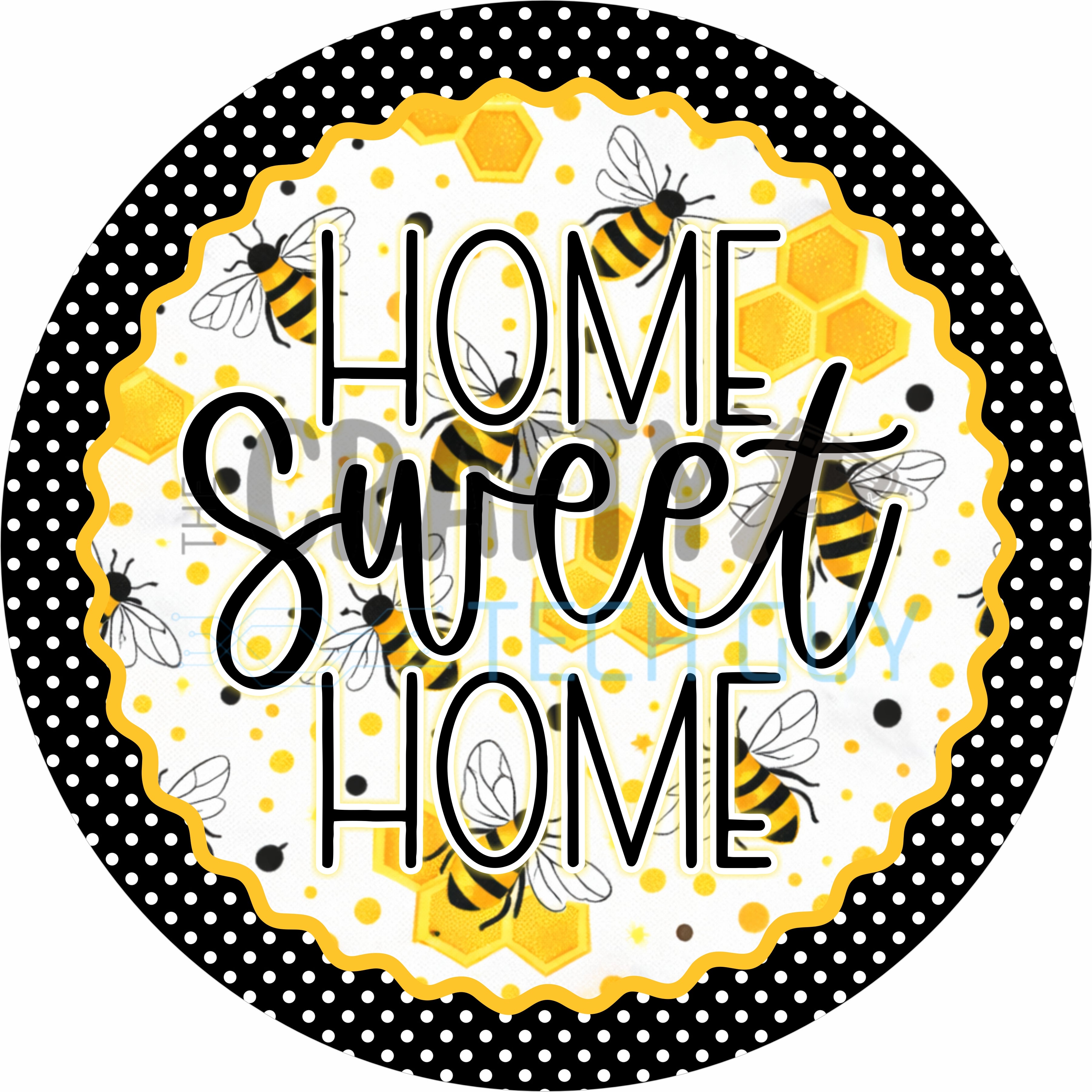Bee Sweet Home Round Wreath Sign