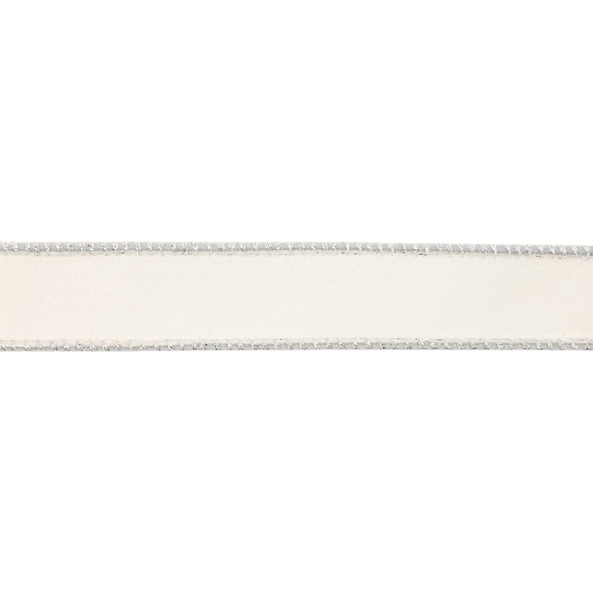 Snow White Velvet Face and Silver Reverse on Narrow Wired Ribbon
