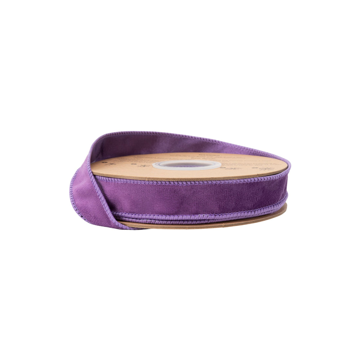 1 Inch 10 Yard Purple Double Faced Wired Classic Velvet Ribbon on Spool