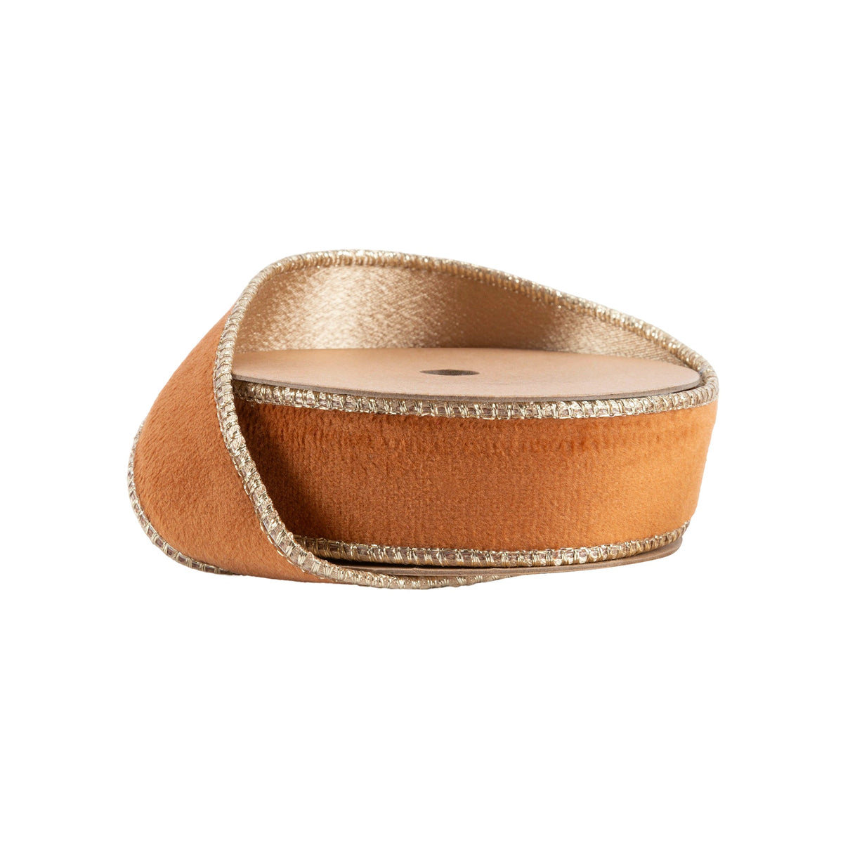 1 Inch 10 Yard Rust and Gold Reversible Wired Classic Velvet Ribbon on Spool
