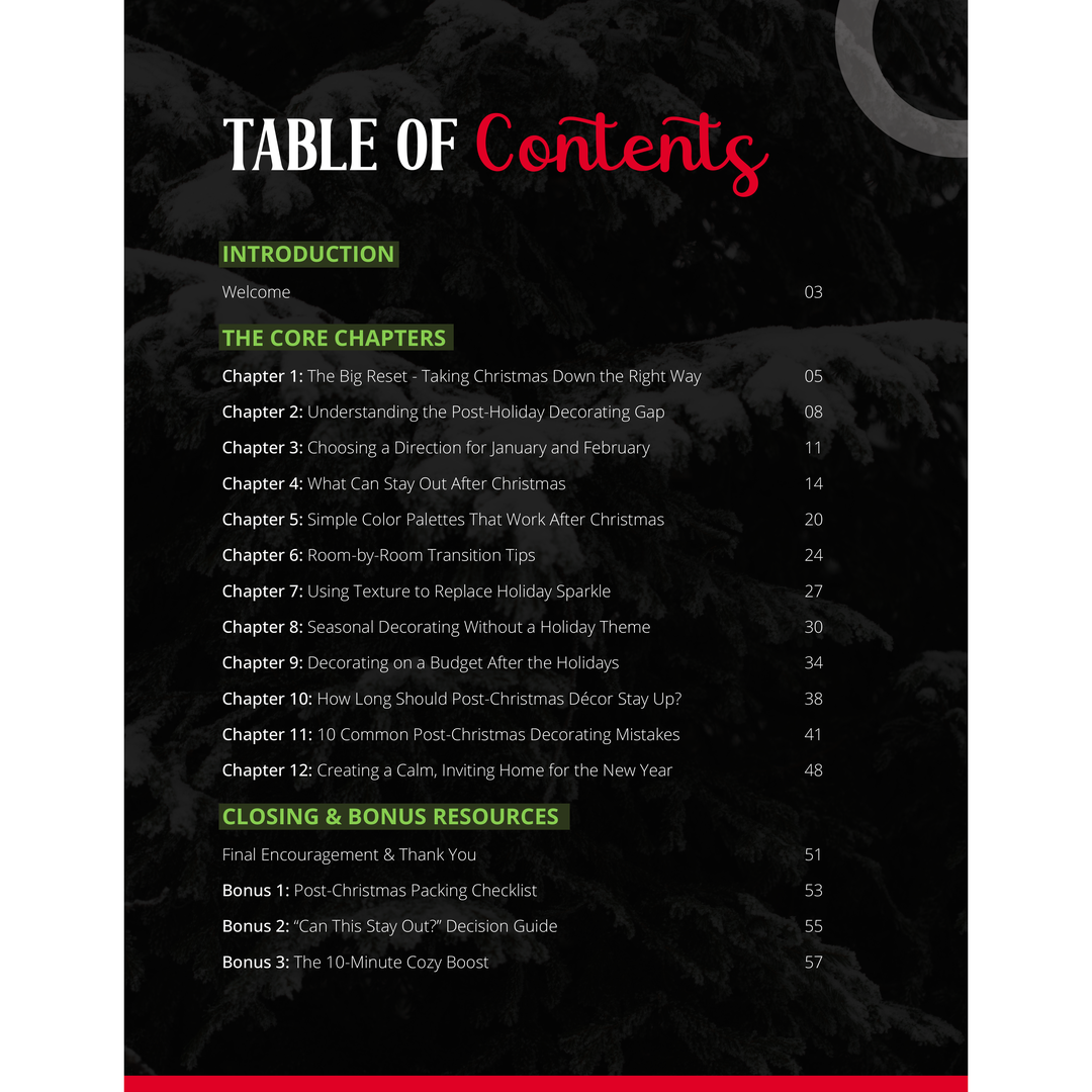 After-Christmas Home Decorating Guide: Winter Decor Ideas & Tips eBook