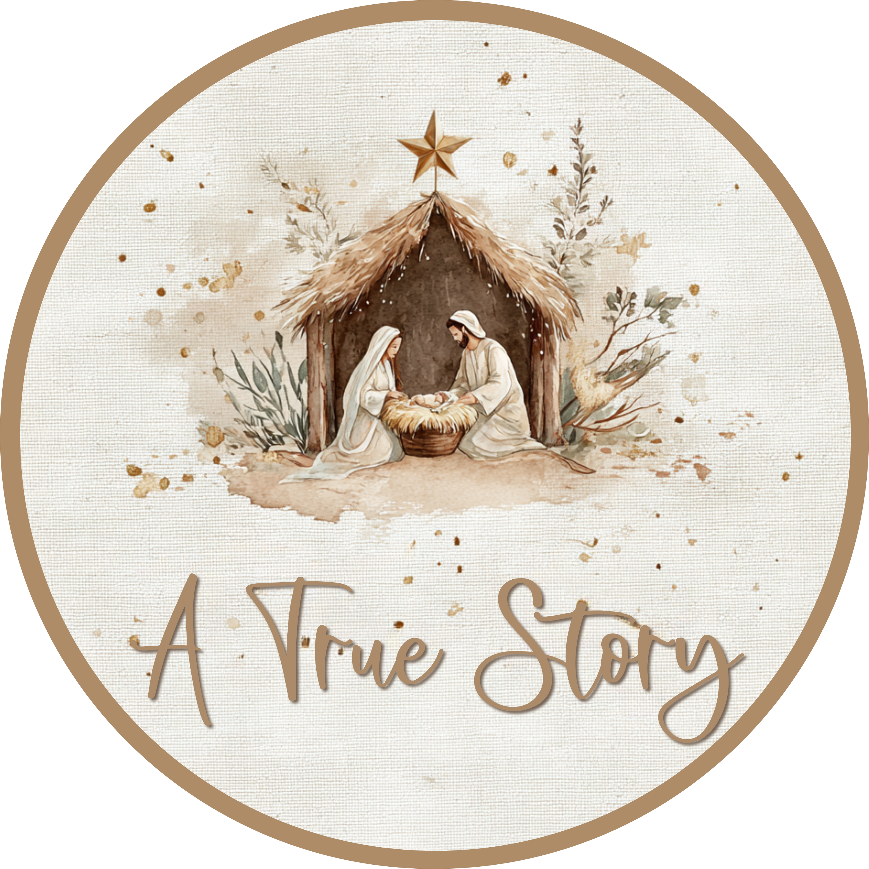 A True Story Nativity Scene | Rustic Neutral Christmas Design | Faith-Inspired Holiday Décor for Christ-Centered Celebrations