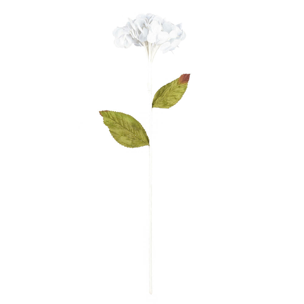 17" White Hydrangea Christmas Spray - Artificial Wreath Floral - QG212311