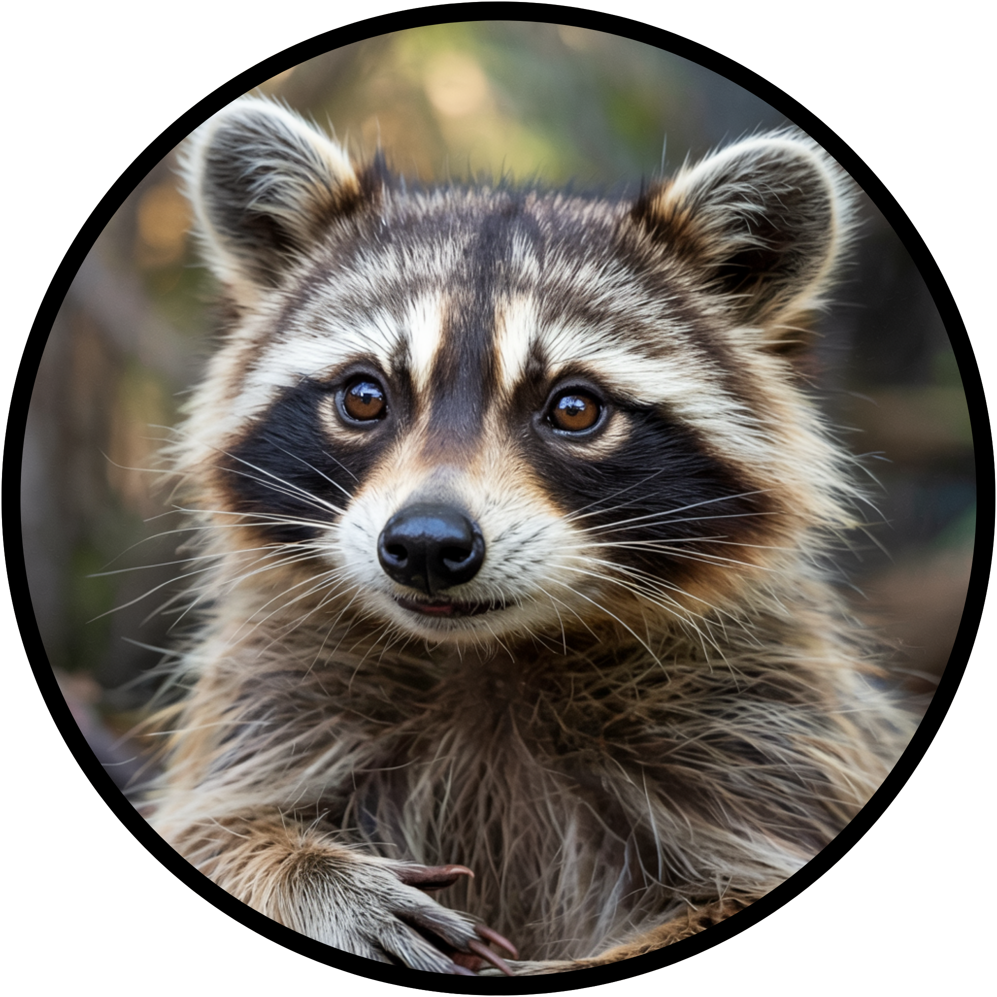 Realistic Raccoon Portrait Art, Woodland Animal Close-Up Design, Rustic Forest Wildlife Decor, Nature Home Accent