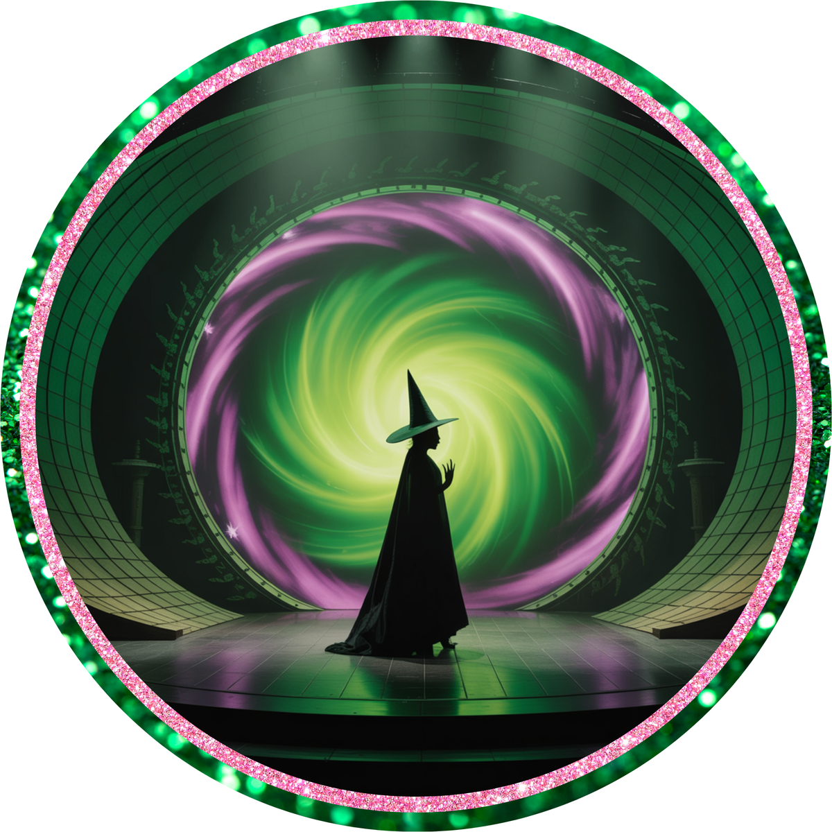 Wicked Inspired Green Witch Sign, Halloween Witch Decor, Elphaba Wreat