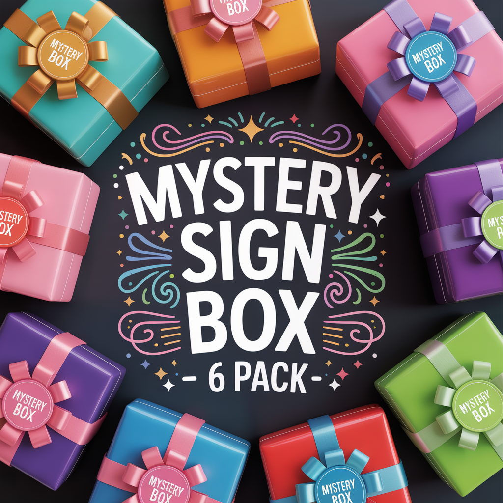 🎁 Mystery Sign Box - 6 Pack 🎁