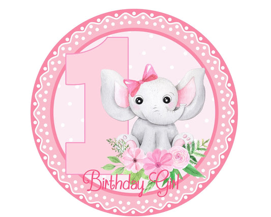 Baby Elephant Sign, baby nursery decor, baby shower party, kids room sign, pink girls room decor, first birthday sign, 1st birthday sign