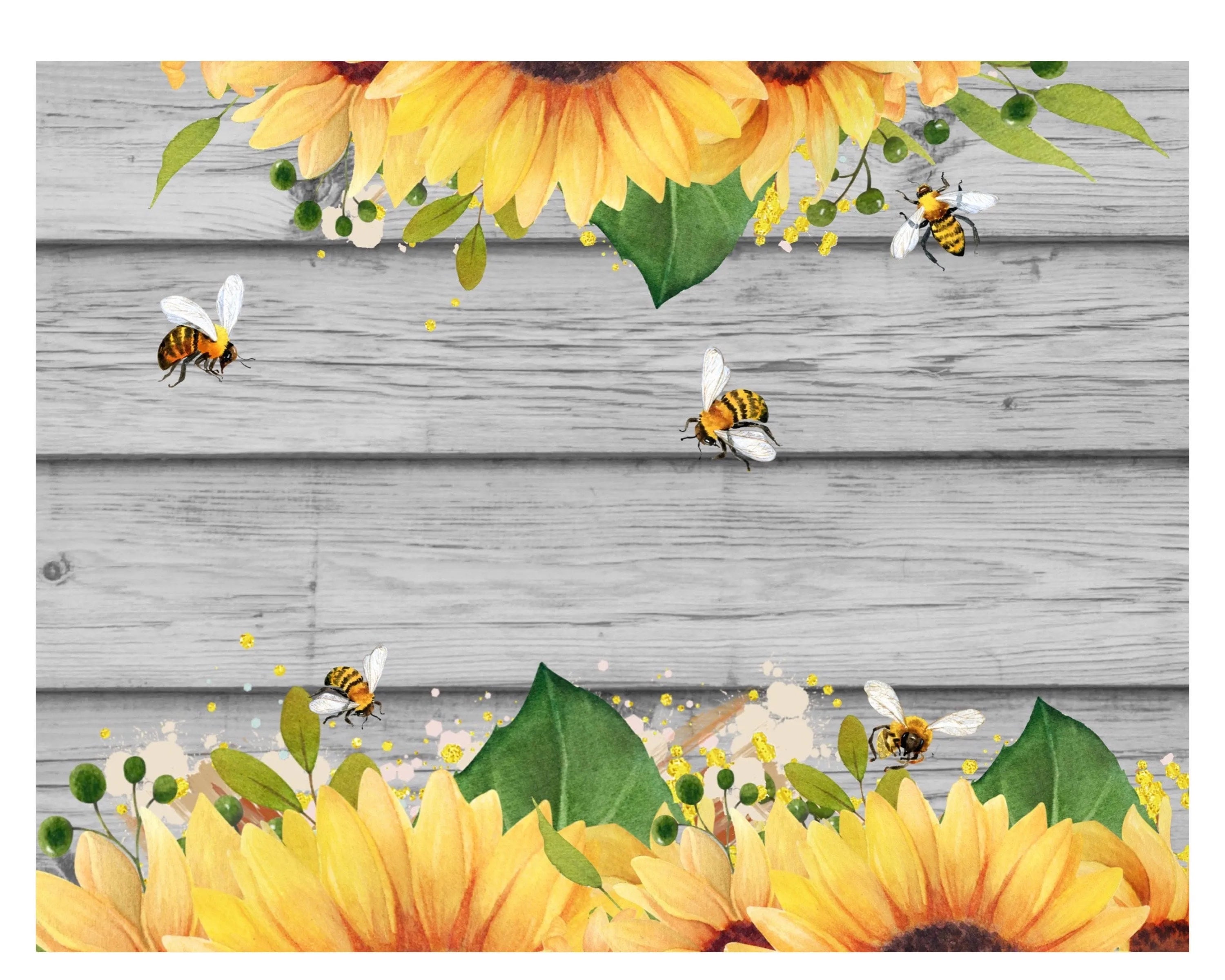 Bee sunflower wreath sign, farmhouse wreath sign, bee collector, sunflower collector, shiplap sign, blank sunflower sign, blank bee sign