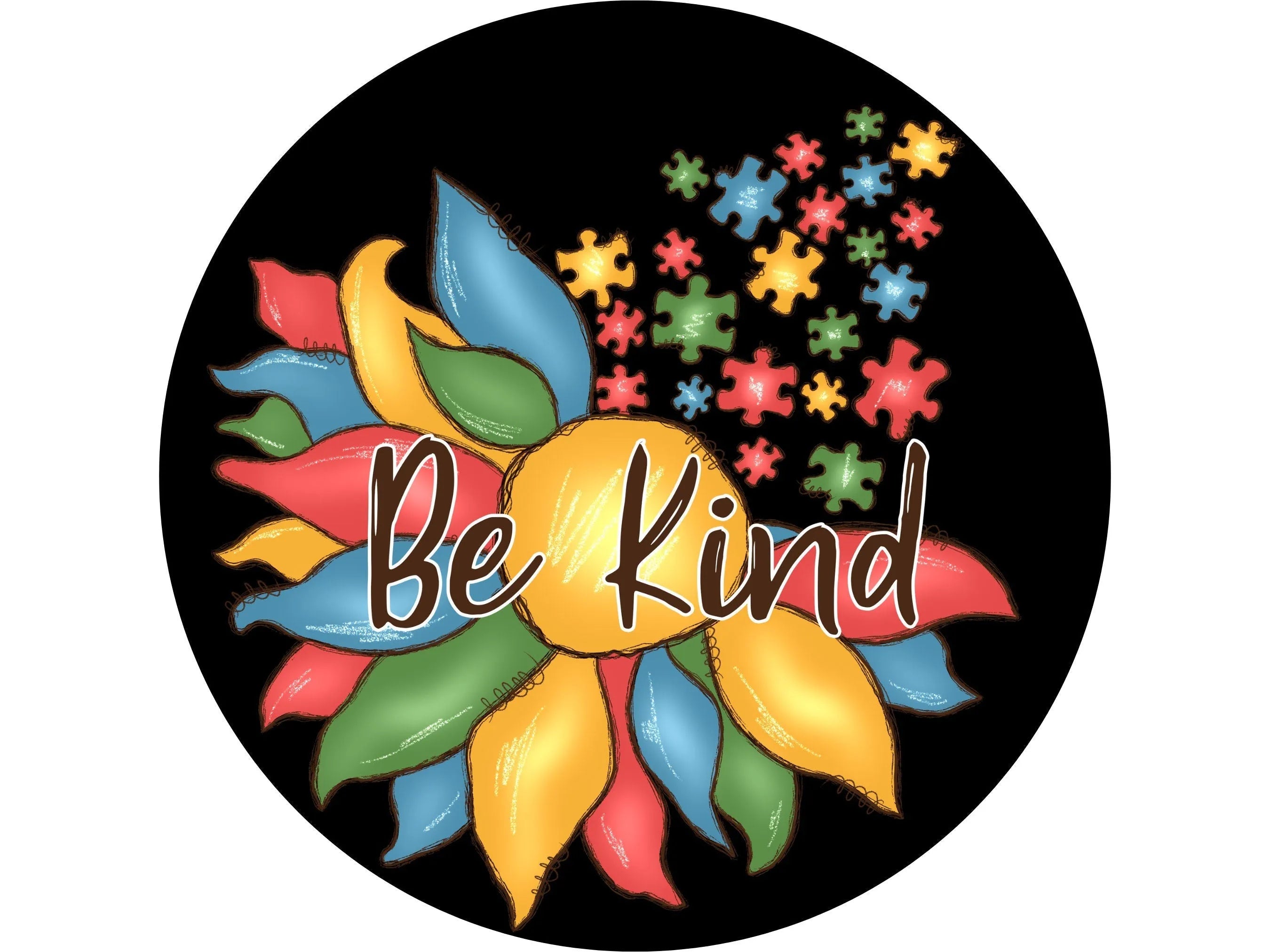 be kind autism awareness wreath sign, neurodiversity wall art, autism acceptance sign, autism therapist gift