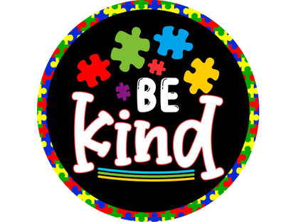 be kind autism awareness wreath sign, neurodiversity wall art, autism acceptance sign, autism therapist gift