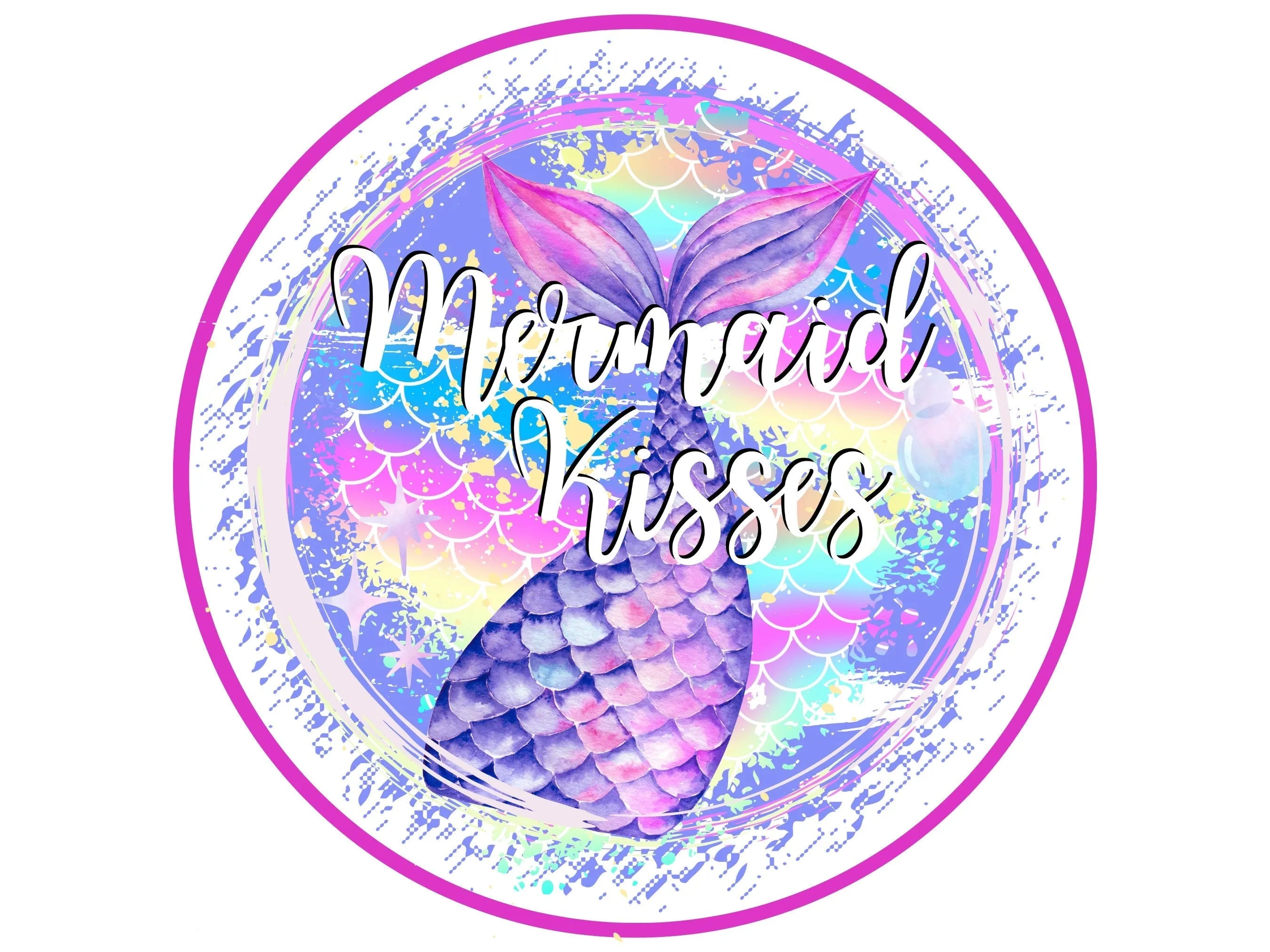 bright mermaid kisses wreath sign, mermaid wreath sign, mermaid collector, sign for girls room