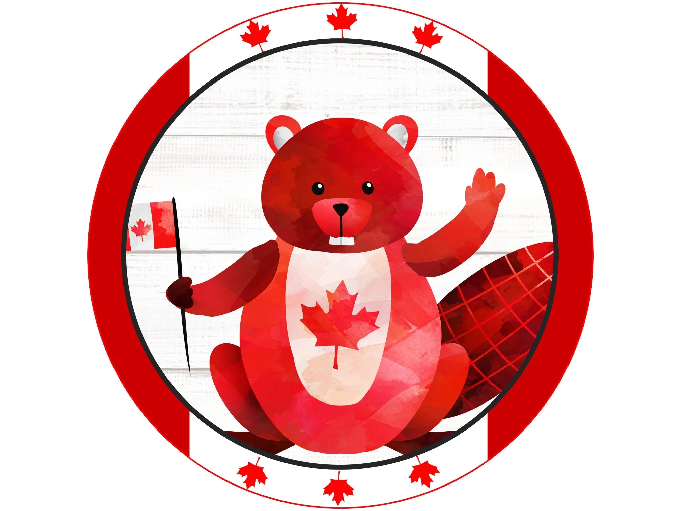 Canadian beaver wreath sign, Canadian pride sign, Proud to be Canadian sign, Canadian flag sign, sign for Canadian