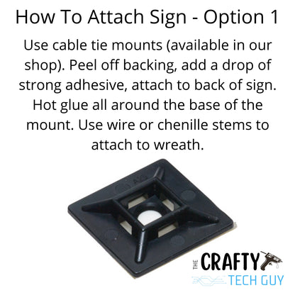 a picture of a sign that says how to attach a sign