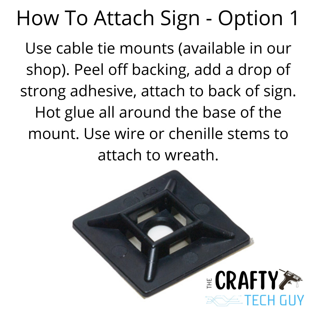 a picture of a sign that says how to attach a sign