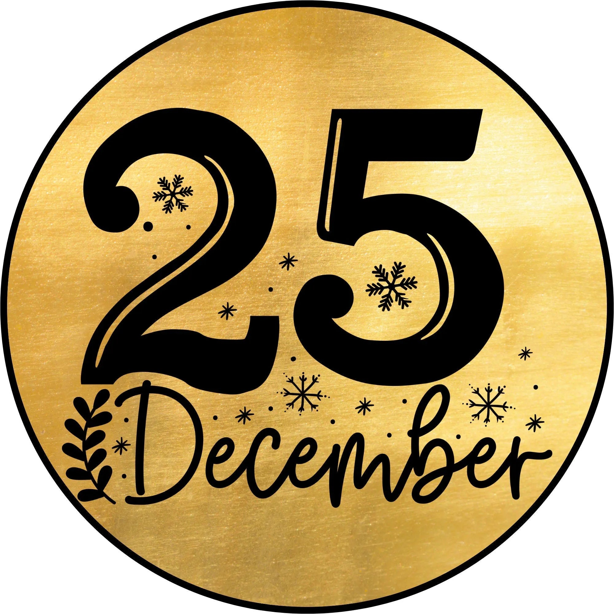 Christmas gold December 25 Christmas Sign, Holiday Wall Art, Christmas Countdown Decor, Festive Christmas Day Sign, Christmas Home Decor