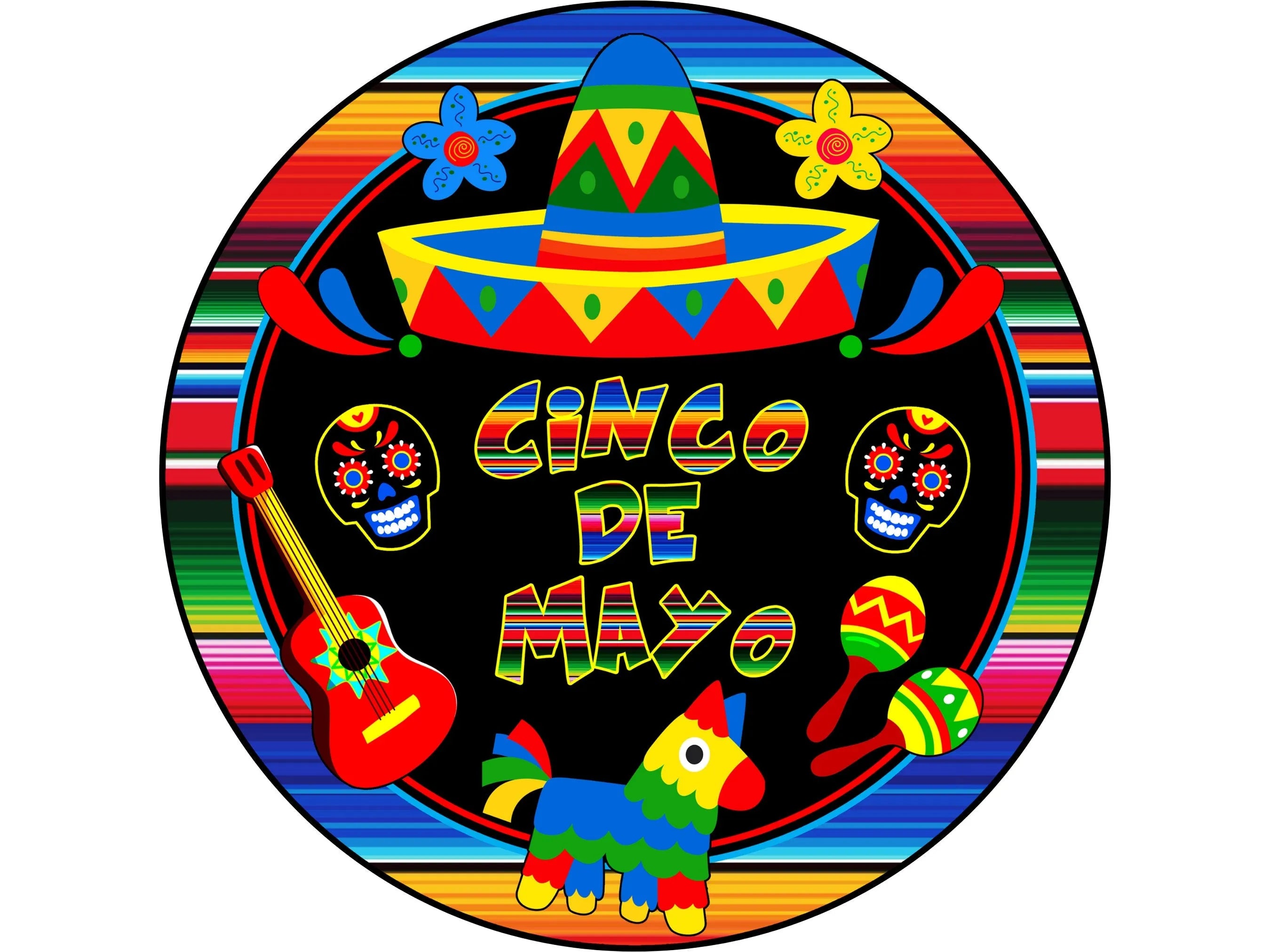 Cinco De Mayo fiesta sombrero metal wreath sign, Hispanic heritage celebration wall art, sign for Mexican Independence