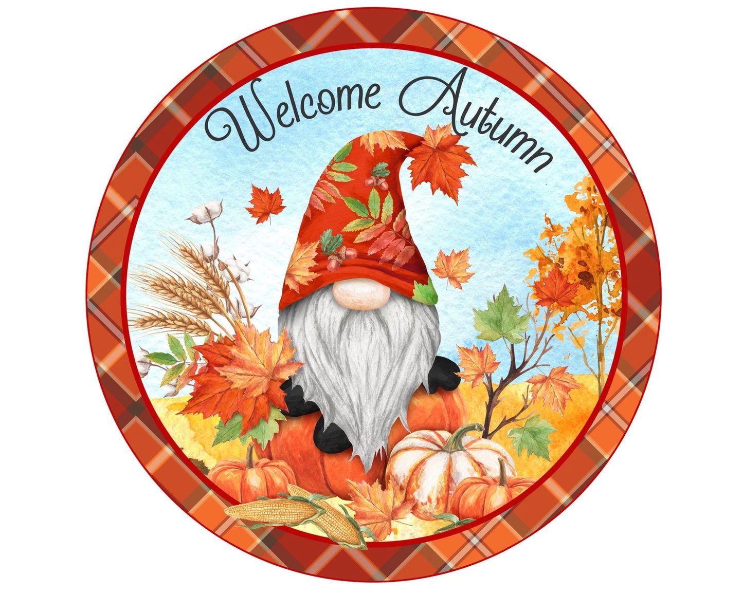 Fall Gnome Wreath Sign, gnome collector, gnome harvest sign, gnome pumpkin sign, gnome autumn sign, new home gift, gnome gift, fall gnome