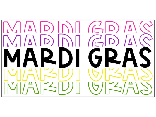 Fun Mardi Gras license plate style wreath sign, Happy Mardi Gras wall art. Rectangle Mardi Gras sign