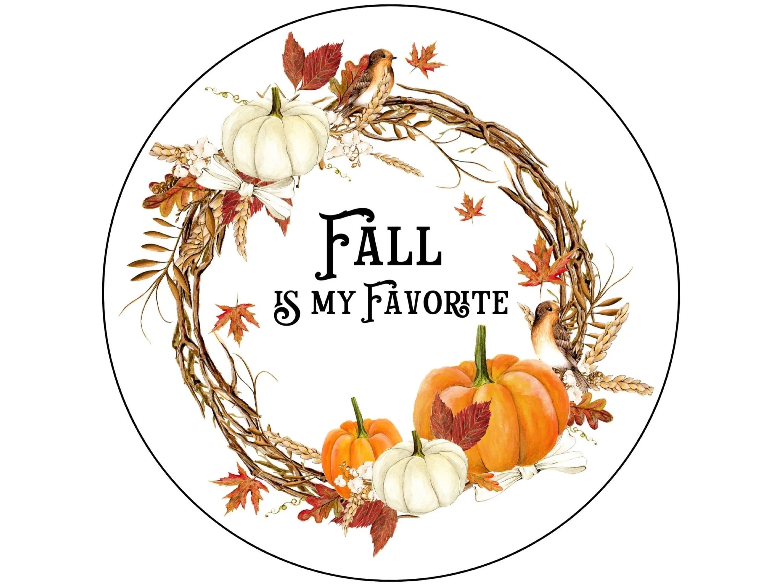 grapevine twig pumpkin and leaves fall welcome wreath sign, fall is my favorite sign