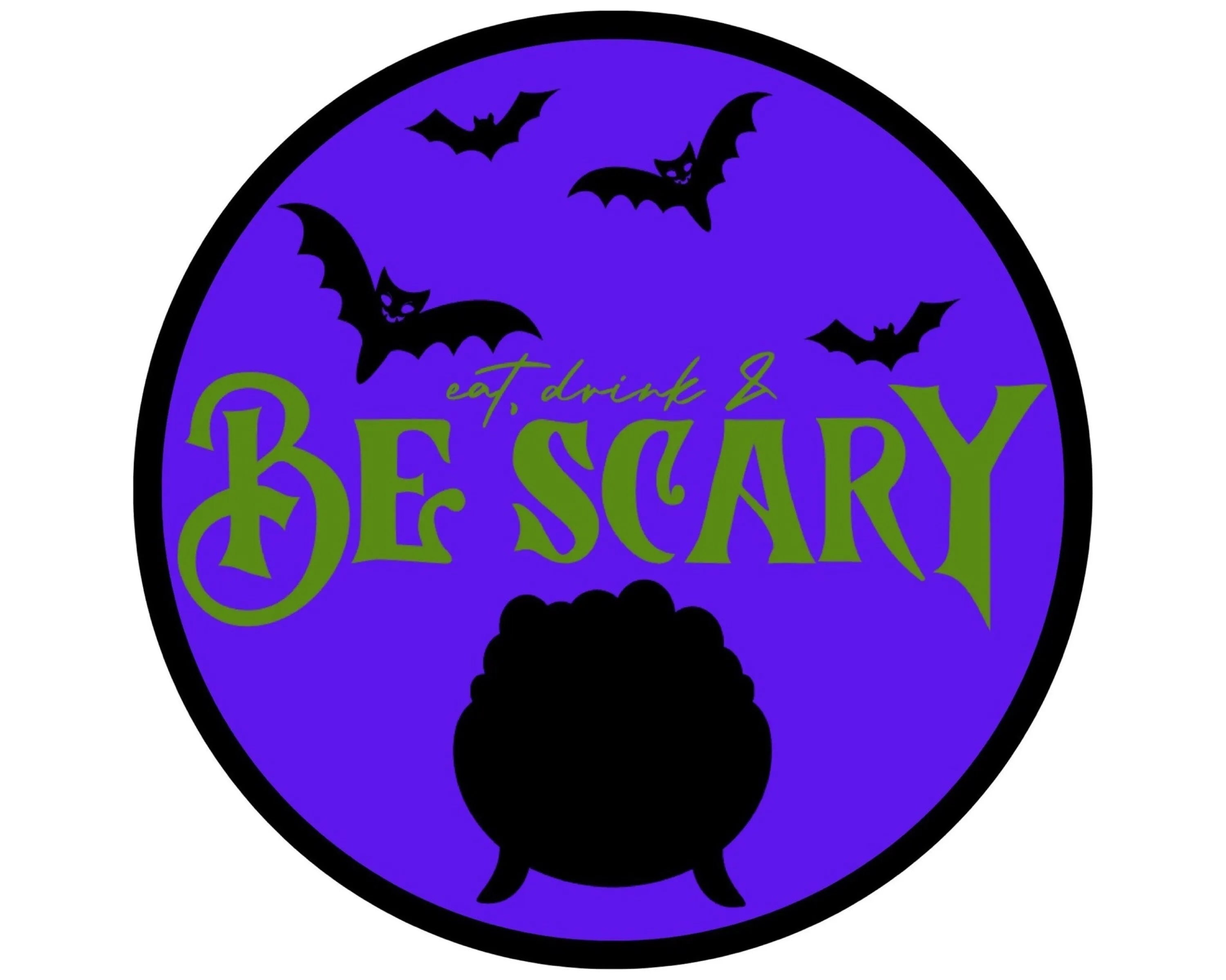 Happy Halloween wreath sign, be scary, Halloween party, trick or treat decor, October 31 party, costume party decor, scary sign