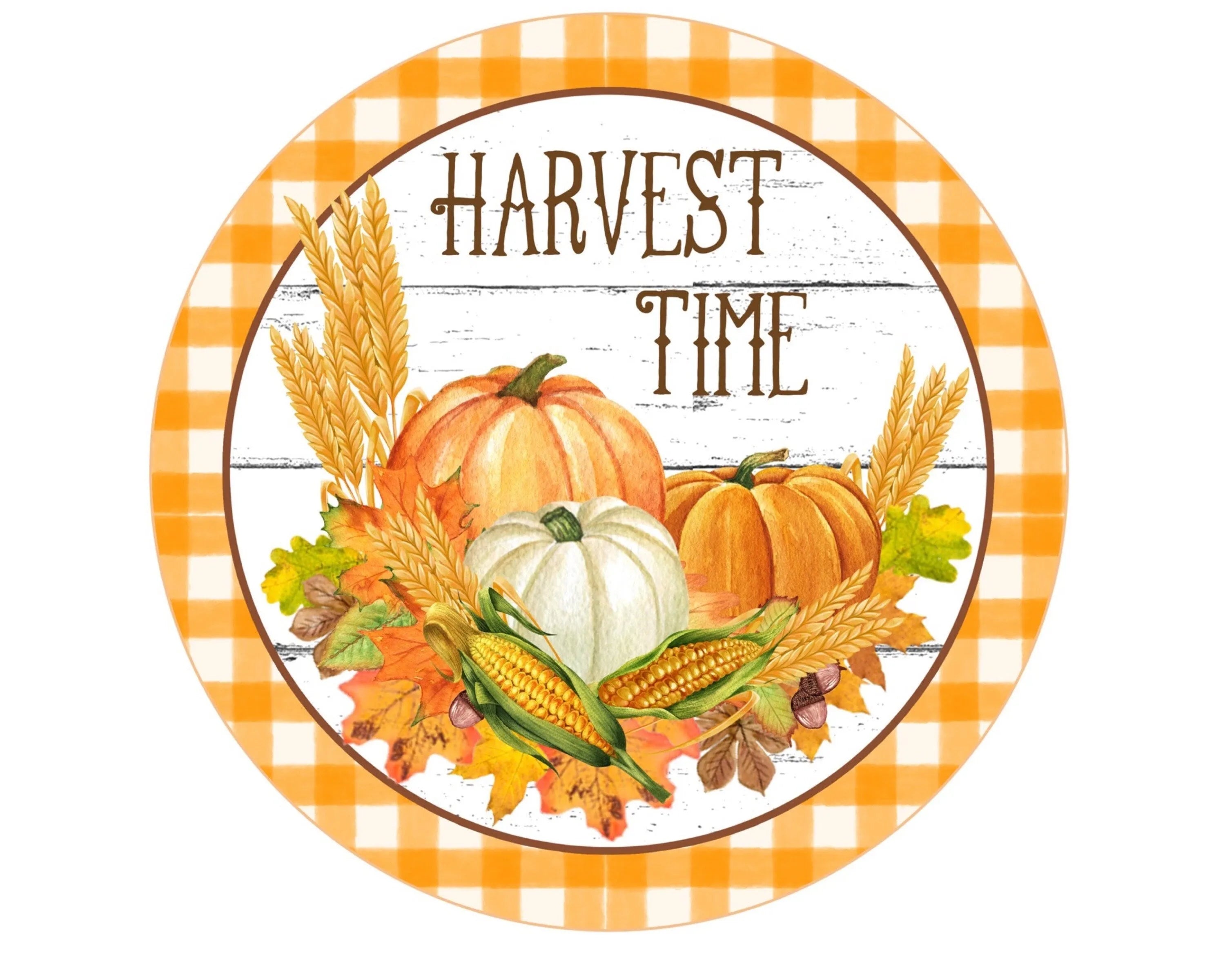 Harvest Fall Wreath Sign, fall pumpkin wreath attachment, pumpkin patch decor, pumpkin party, fall party, farmhouse fall sign, autumn sign