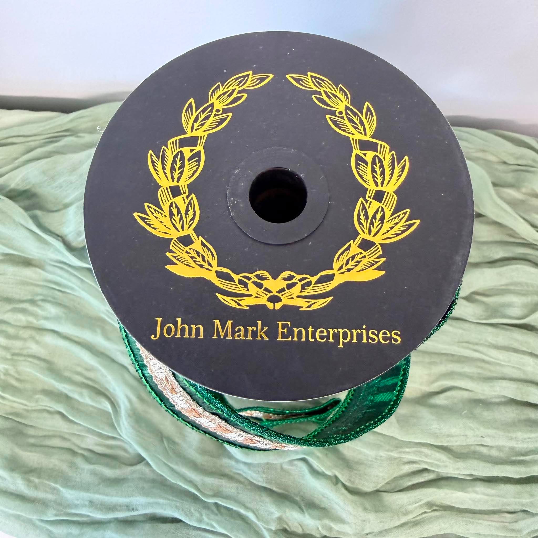 John Mark Enterprises Luxury Wired Dupion Ribbon Brand Label