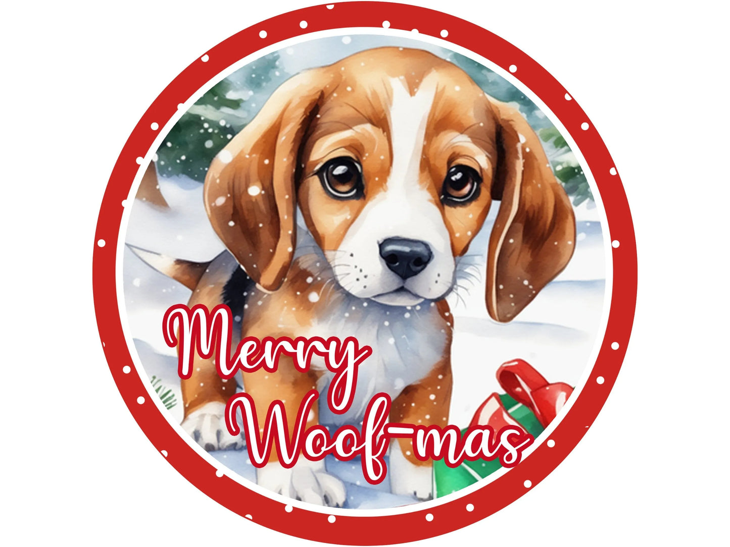 merry woof-mas puppy dog Christmas wreath sign, sign for Christmas, sign for dog lover, sign for December