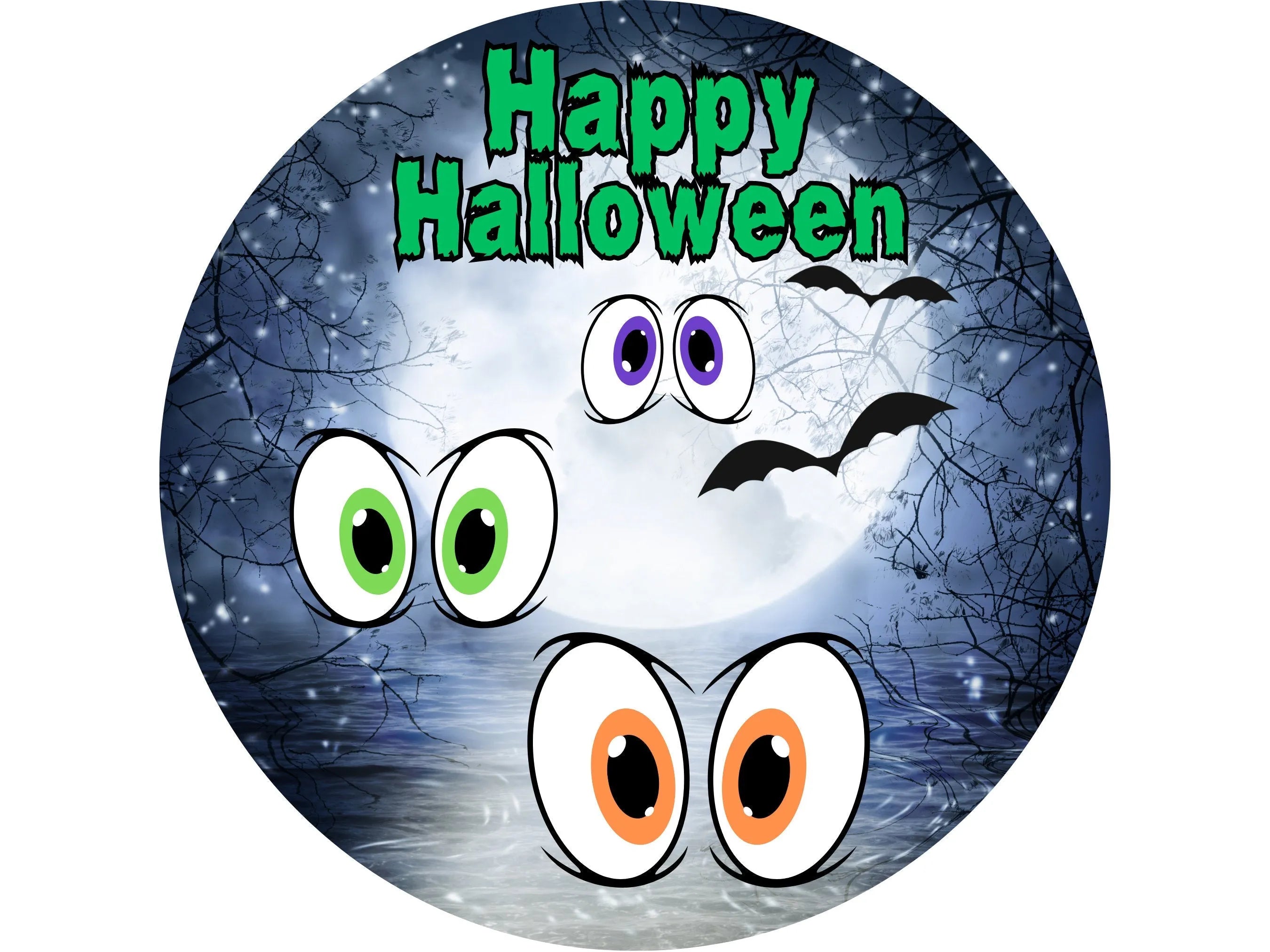 spooky googly eyes Halloween spider web sign, eyes on you October 31 decor, spider web pumpkin sign