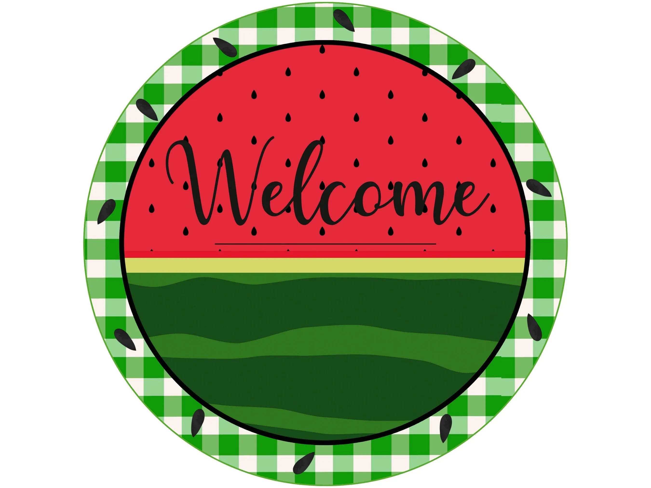 Summertime watermelon sign, fun summertime wreath attachment, watermelon collector, pool party wreath sign, hello summer watermelon sign