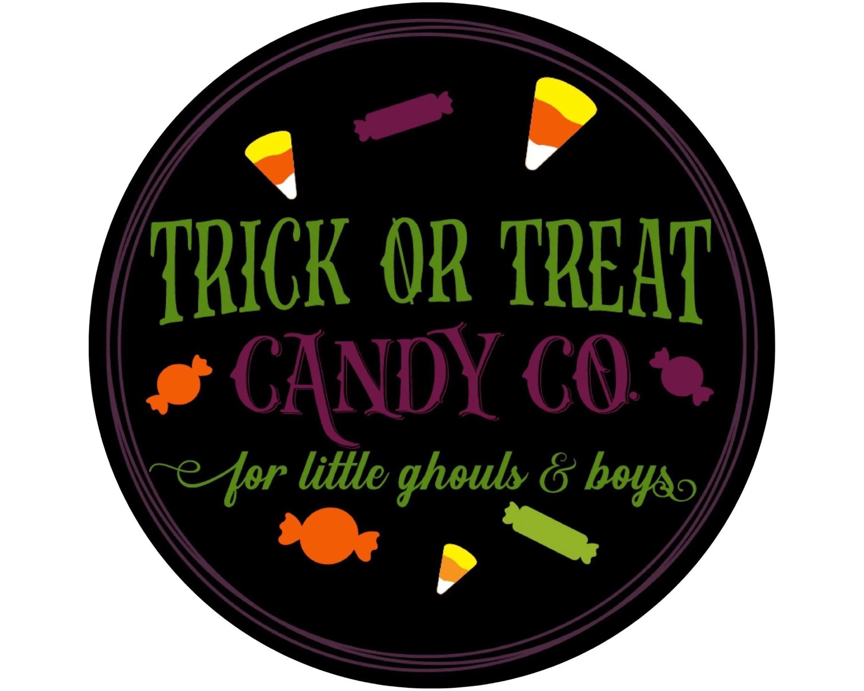 Trick or Treat sign, Halloween wreath attachment, Halloween craft, Trick or Treat decor, Halloween sign for door, Halloween wall art