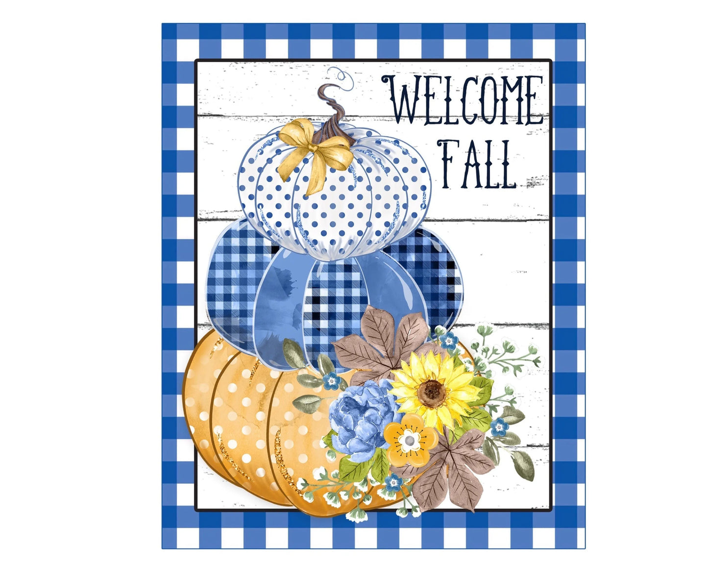 Welcome Fall Wreath Sign, fall pumpkin wreath attachment, pumpkin and sunflower decor, pumpkin party, fall party, farmhouse fall sign