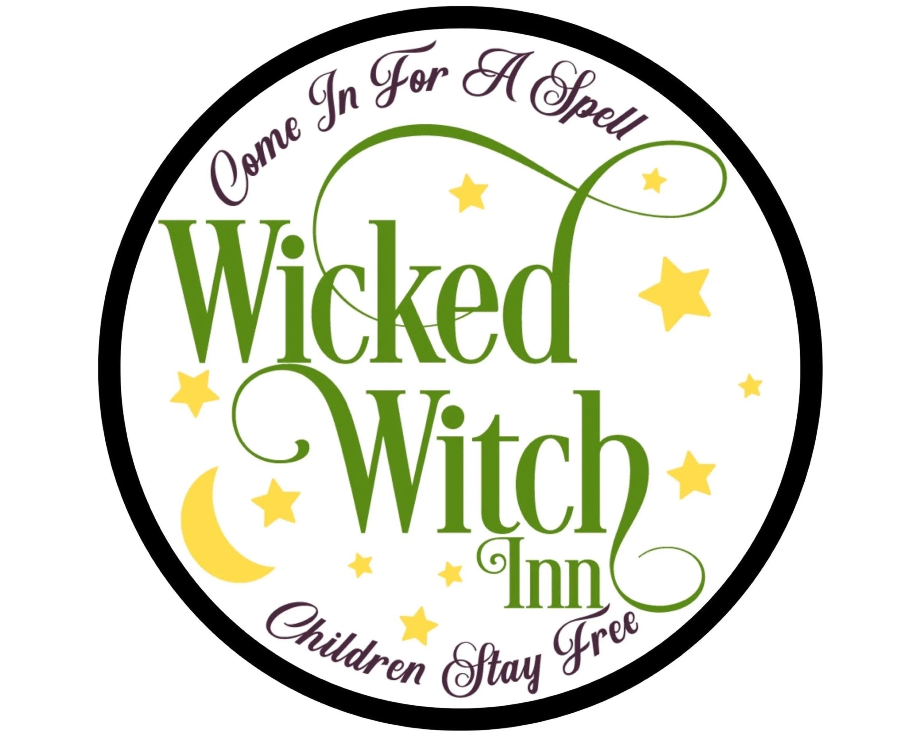 Wicked Witch Halloween sign, Wicked Witch Inn wreath attachment, spooky Halloween sign, october 31st sign, witch Halloween decor